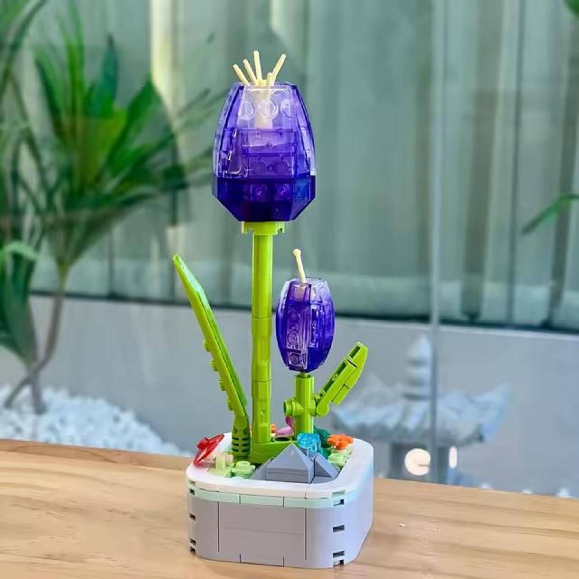Wiizardi Tulip Building Brick Potted Flowers Set